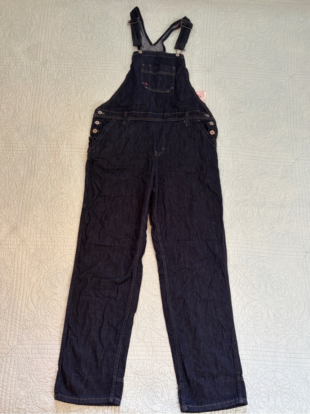 Classic Women's Dark Blue Denim Overalls
